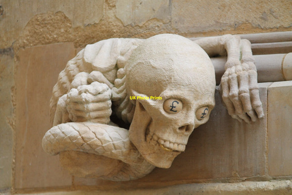 Photo 6"x4" Skull Grotesque, Lincoln Cathedral Lincoln c2013