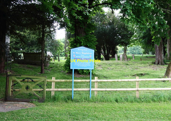Photo 6"x4" St Mary Magdalene, Denton - Notice board Denton\/TR2147 c2013