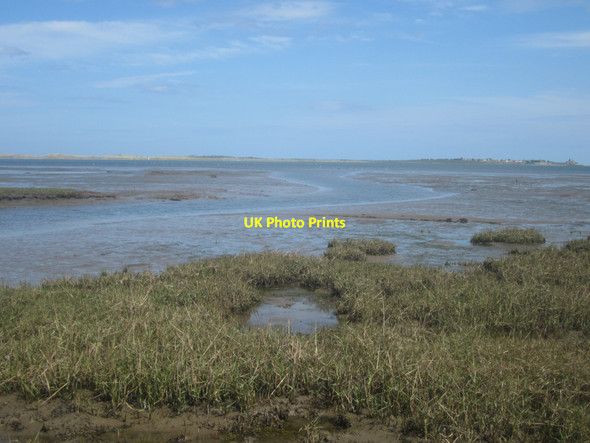 Photo 6"x4" The Black Low Channel, Fenham Flats Beal\/NU0642 c2013