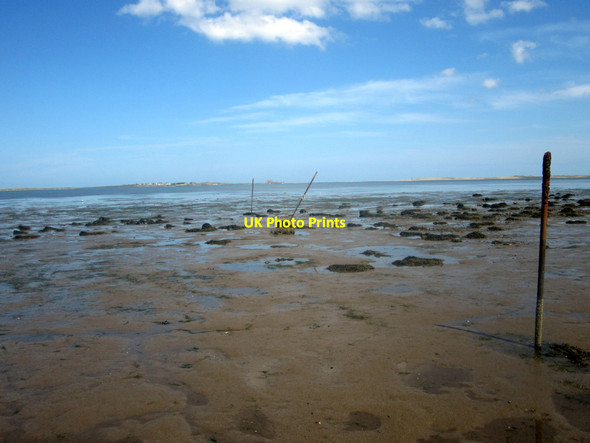 Photo 6"x4" Looking across Fenham Flats near Low Moor Point Detchant c2013
