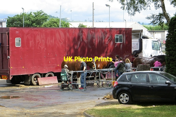 Photo 6"x4" Working at the horse wash Ratho Station c2013