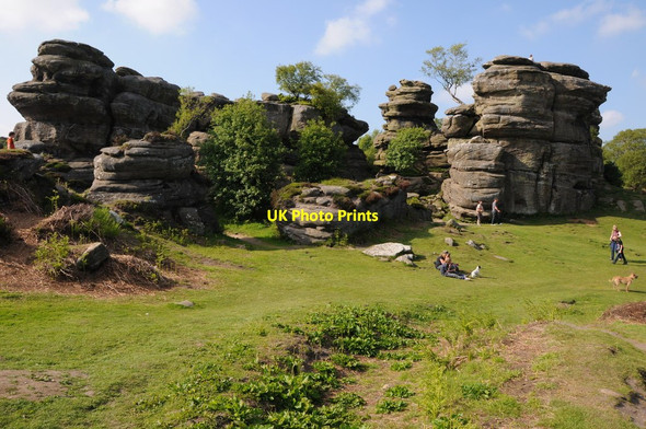 Photo 6"x4" Rock outcrops, Brimham Rocks Smelthouses c2013 P1