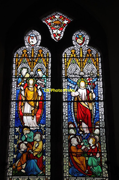 Photo 6"x4" Stained glass window, Foy church Foy c2013