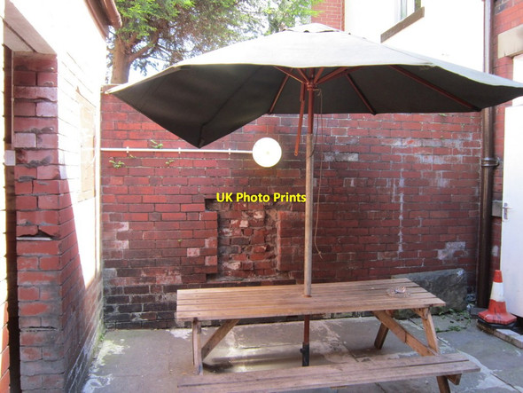 Photo 6"x4" The beer garden at the Horse and Jockey Rochdale c2013