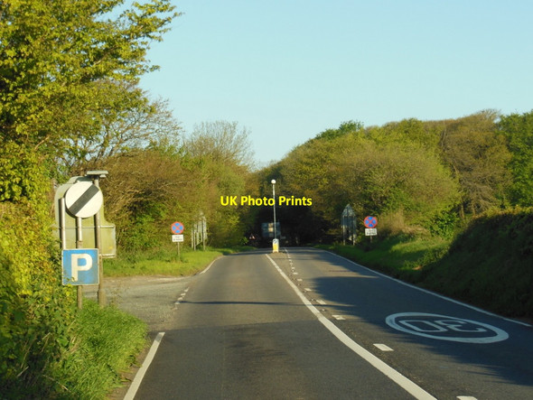 Photo 6"x4" The A395 west of Pipers Pool Pipers Pool c2013