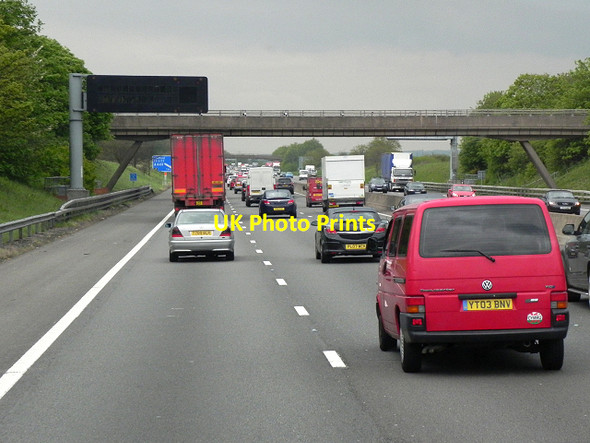 Photo 6"x4" Northbound M6, Bridge at the Sewage Works Dunston\/SJ9217 c2013