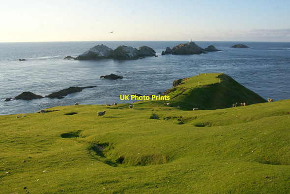 Photo 6"x4" Muckle Flugga and Taing of Loosswick, Hermaness Looss Wick c2013 P1