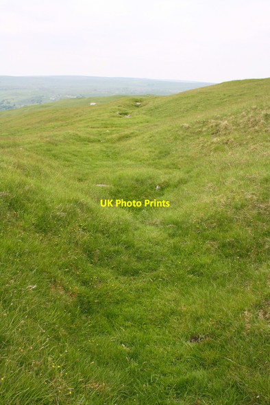 Photo 6"x4" Line of bell pits on Kilnsey Moor Kilnsey c2013