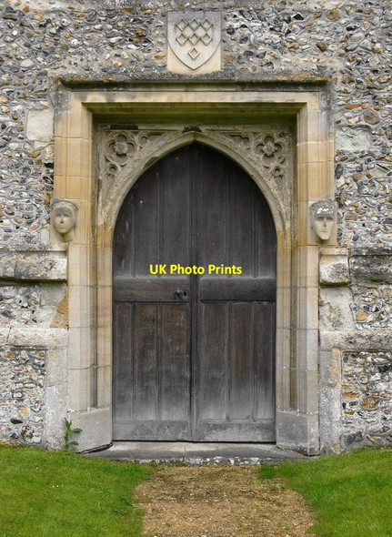 Photo 6"x4" St Andrew's Church, Much Hadham: west doorway Much Hadham c2013