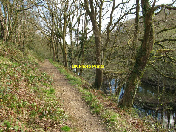 Photo 6"x4" Path on east side of lower Lliw reservoir Rhyd-y-gwin c2013