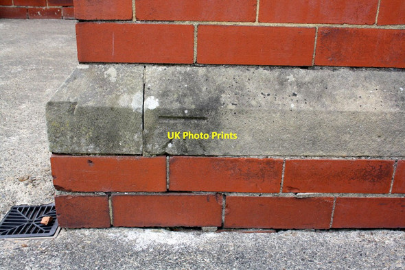 Photo 6"x4" Benchmark on Leeming Methodist Church Leeming\/SE2989 c2013
