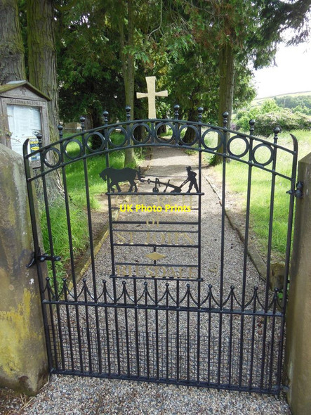 Photo 6"x4" The entrance to St John's Church, Bilsdale Fangdale Beck c2013