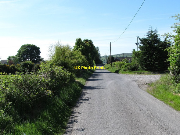 Photo 6"x4" Dernaroy Road at its approach to the T-junction with Finegans Road Jonesborough c2013
