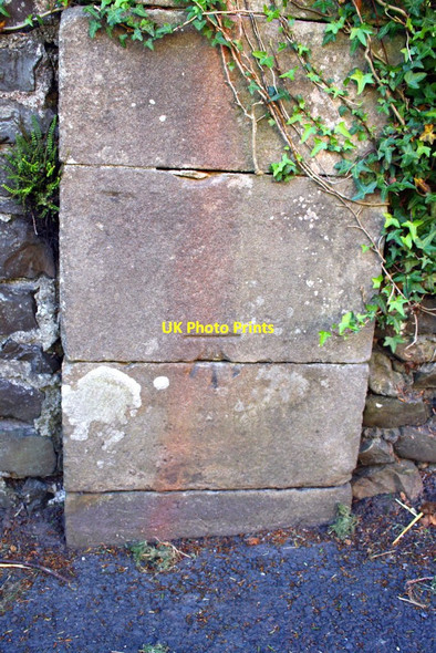 Photo 6"x4" Benchmark on wall pier on west side of Loftus Hill Sedbergh c2013