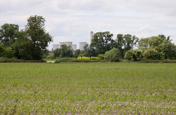 Photo 6"x4" Looking over a field towards Didcot Power Station Didcot c2013