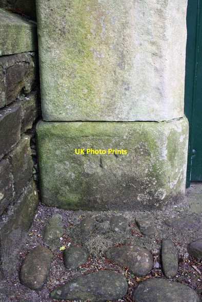 Photo 6"x4" Benchmark on doorway pillar at #3 Cravengate Richmond\/NZ1701 c2013