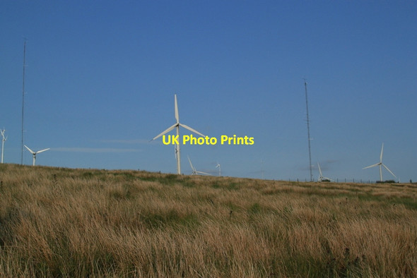 Photo 6"x4" Wind Turbines at Carrot Moor Eaglesham c2013