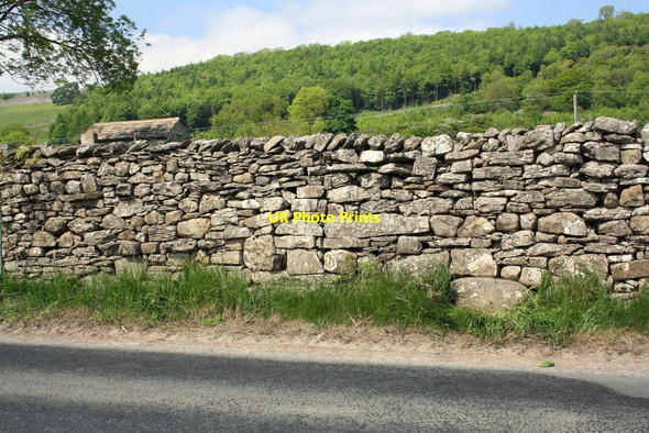Photo 6"x4" Dry stone wall on road west of Preston-under-Scar Preston-under-Scar c2013