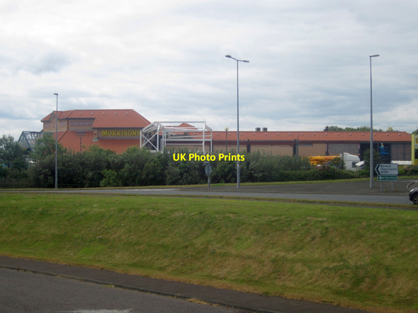 Photo 6"x4" Steelwork being erected, Morrison's Berwick-upon-Tweed Berwick-upon-Tweed c2013
