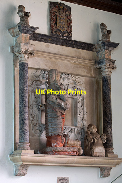 Photo 6"x4" St Mary's church, Bickleigh - monument to Humphrey Carew Bickleigh\/SS9407 c2013