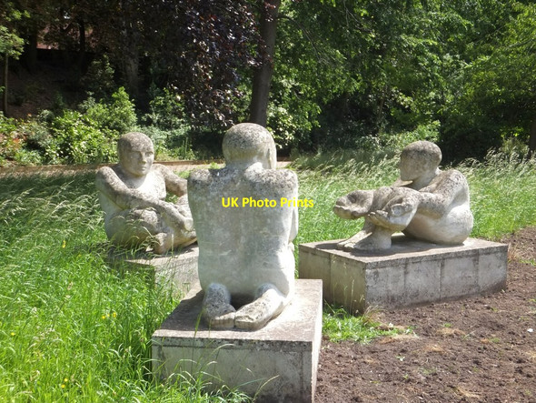 Photo 6"x4" Trinity sculpture in Bishop's Palace gardens, Exeter Exeter c2013