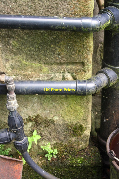 Photo 6"x4" Benchmark on Holme House, Church Road Grassington c2013