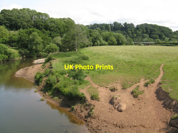 Photo 6"x4" River Teme, looking downstream Ankerdine Hill c2013