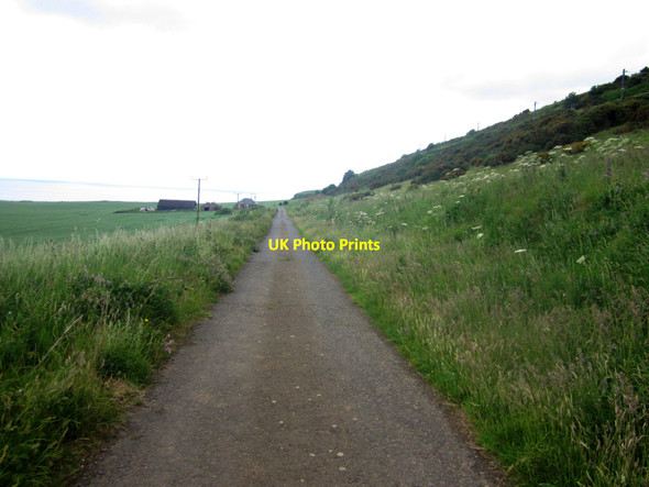 Photo 6"x4" Narrow lane to Lamberton Holdings Ross\/NT9660 c2013