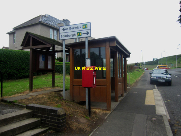 Photo 6"x4" Bus shelter, post box and notice board, Upper Burnmouth Burnmouth\/NT9561 c2013