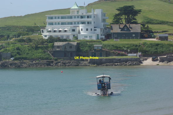 Photo 6"x4" The sea tractor approaches the mainland Bigbury-on-Sea c2013