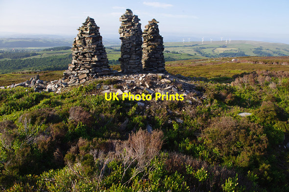 Photo 6"x4" Three cairns below Clougha Pike Hare Appletree c2013
