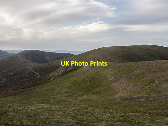Photo 6"x4" View towards Geal Charn and A' Mharconaich Sgairneach Mh\u00f2r\/NN5974 c2013