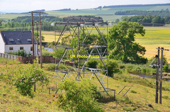 Photo 6"x4" An unusual pylon, Morebattle Morebattle c2013