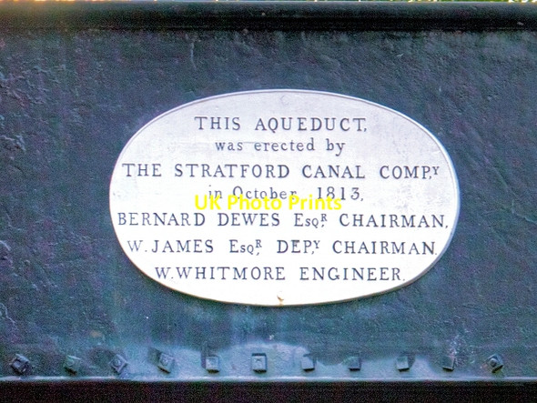 Photo 6"x4" Wootton Wawen Aqueduct (plaque) Wootton Wawen c2013