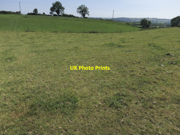 Photo 6"x4" Green Irish fields Cross Barry c2013