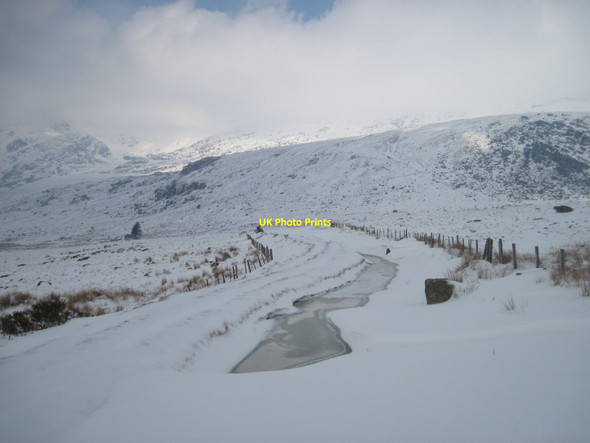 Photo 6"x4" Frozen leat Capel Curig c2013