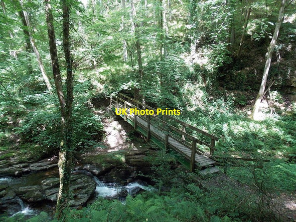 Photo 6"x4" Wooden bridge over the Afon Cletwr near Erwood Erwood c2013