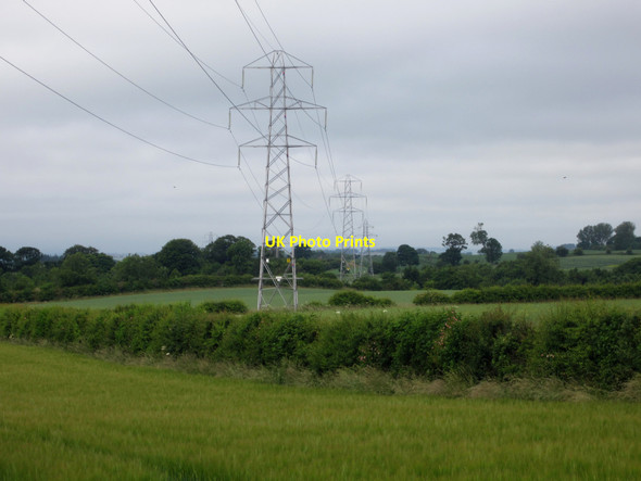 Photo 6"x4" Line of pylons near Low Cocklaw Paxton c2013
