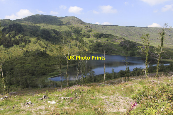 Photo 6"x4" A mountain lake Derrynacaheragh c2013