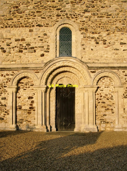 Photo 6"x4" Stewkley church: the Norman west door Stewkley c2013