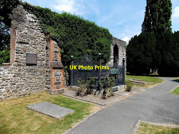 Photo 6"x4" Two graves in St Mary's Church grounds, Newtown Newtown\/Y Drenewydd c2013