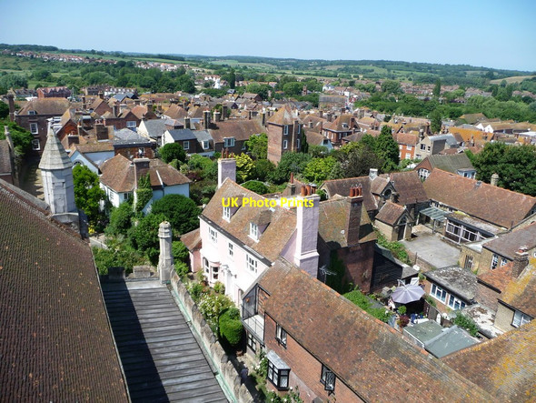 Photo 6"x4" View west from Rye Church tower Rye c2013