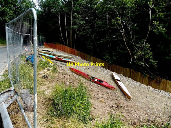 Photo 6"x4" Kayaks at the top of a slipway, Erwood Bridge Erwood c2013