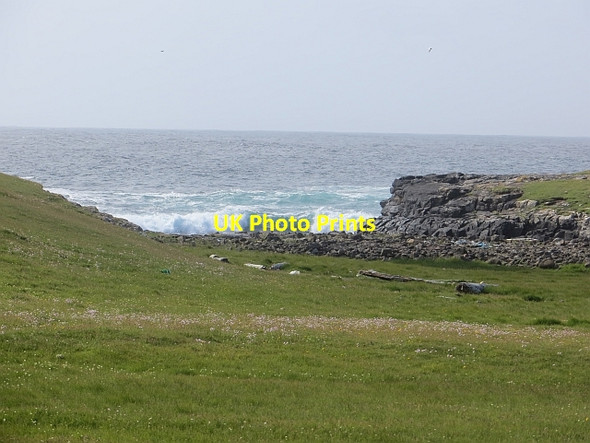 Photo 6"x4" Breaking waves, Stenness Tangwick c2013