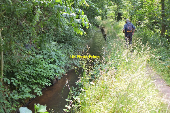 Photo 6"x4" Canal feeder lade near Clifton Hall Bonnington\/NT1169 c2013