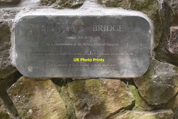 Photo 6"x4" Plaque on Mandela Bridge, River Almond Bonnington\/NT1169 c2013