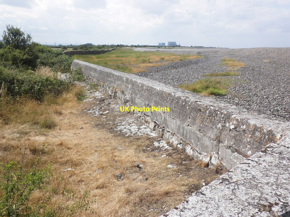 Photo 6"x4" Old flood defence wall, Bridgwater Bay Steart\/ST2745 c2013