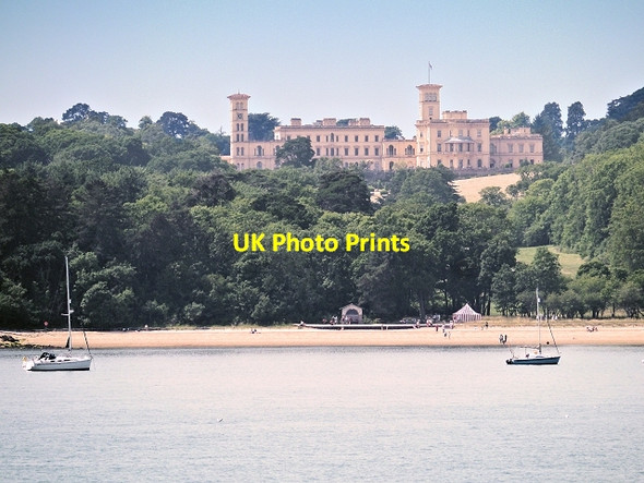 Photo 6"x4" Osborne House and Beach Cowes c2013