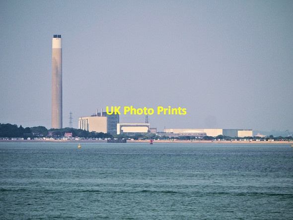 Photo 6"x4" Fawley Power Station from The Isle of Wight Calshot c2013
