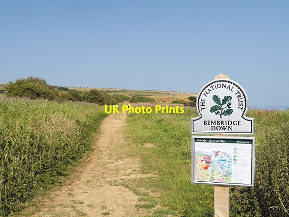 Photo 6"x4" Coastal Path, Bembridge Down Sandown c2013